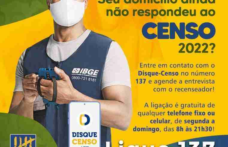 Prefeitura de Ibaté informa: domicílios não visitados pelo IBGE devem ligar para o Disque-Censo 137