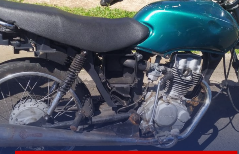 Moto barulhenta e com chassis raspado é apreendida pela Guarda Municipal