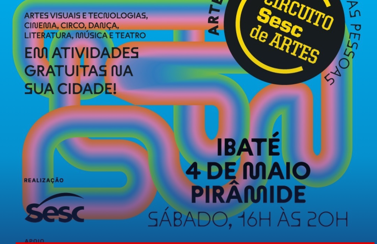Circuito Sesc de Artes traz para Ibaté apresentações gratuitas neste sábado