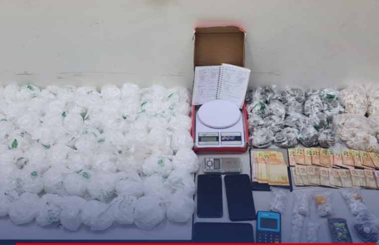 Polícia prende dois e apreende mais de 8 quilos de cocaína, crack, maconha e haxixe em Araraquara