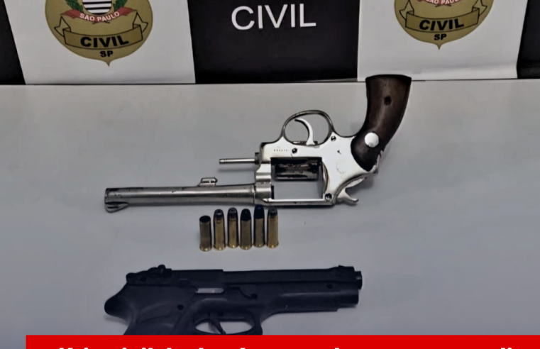 Polícia Civil de Ibaté apreende armas.no Jardim Cruzado
