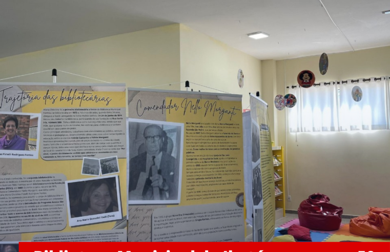 Biblioteca Municipal de Ibaté comemora 50 anos com exposição