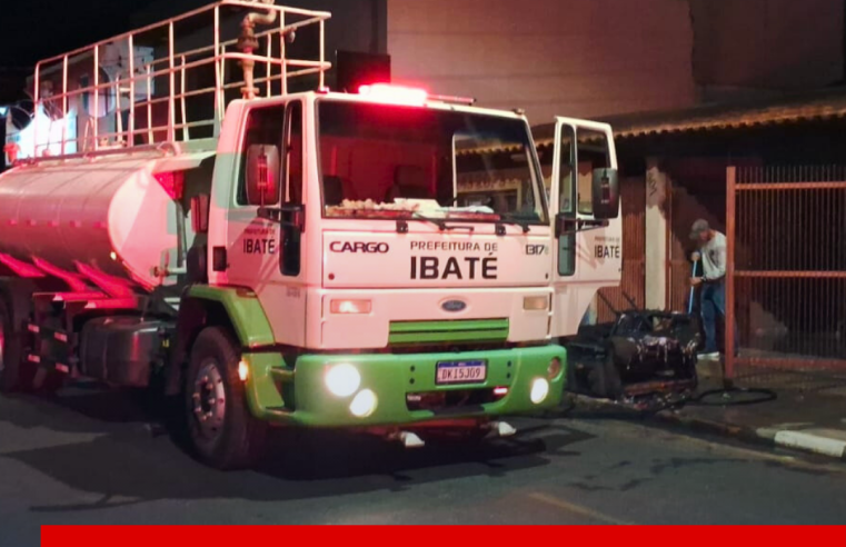 Incêndio no São Benedito em Ibaté mobiliza bombeiro civil e Guarda Municipal
