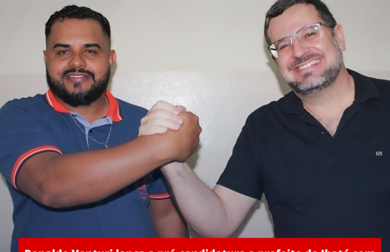 Ronaldo Venturi lança a pré-candidatura a prefeito de Ibaté com Damião como pré-candidato a vice e afirma que um novo tempo está chegando