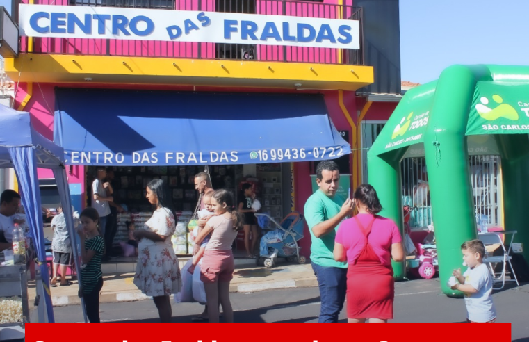 Centro das Fraldas completou 3 anos com muita festa e promoções em Ibaté