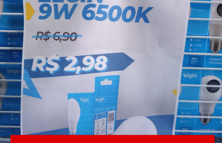 Instaltec está com a maior promoção de lâmpadas por somente R$ 2,98 a de 9w