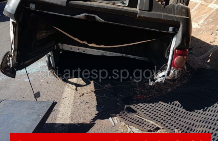 Idoso cai com carro com placas de Ibaté de viaduto e acaba morrendo em Taquaritinga