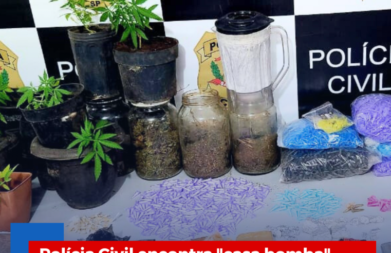 Polícia Civil encontra “casa bomba” recheada de drogas em Ibaté