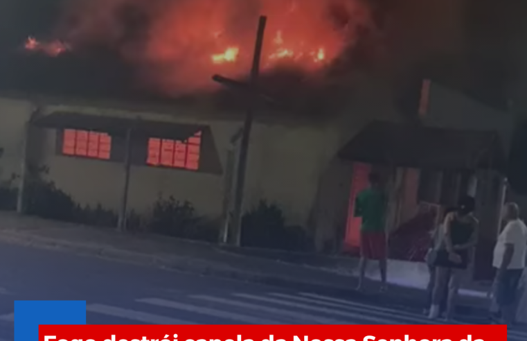 Fogo destrói capela da Nossa Senhora da Rosa Mística em Araraquara