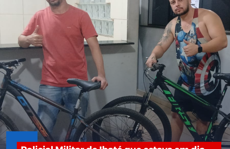 Policial Militar de Ibaté que estava em dia de folga, recupera bicicletas furtadas em São Carlos
