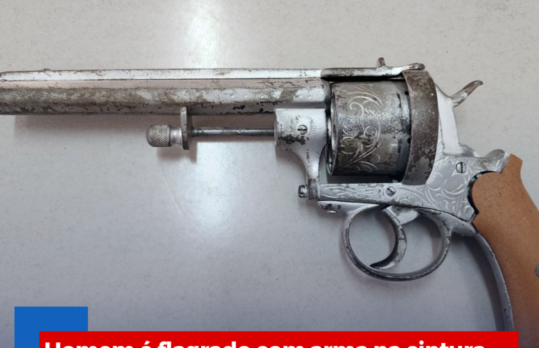Homem é flagrado com arma na cintura em Ibaté