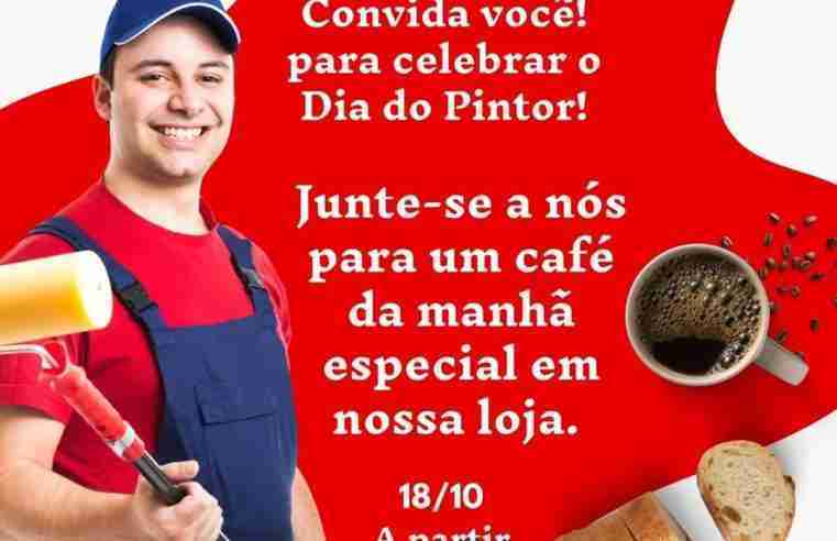 Mário materiais para construção realiza café da manhã em comemoração ao dia do pintor