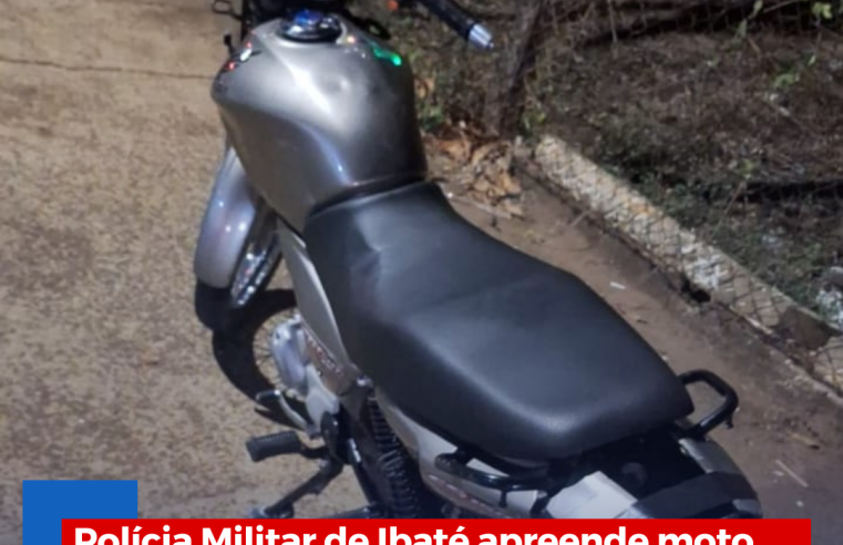 Polícia Militar de Ibaté apreende moto adulterada com menor de idade durante operação