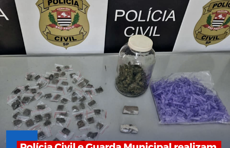 Polícia Civil e Guarda Municipal realizam operação em Ibaté e apreendem drogas