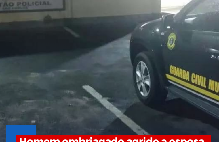 Homem embriagado agride a esposa na frente do filho em Ibaté e acaba preso