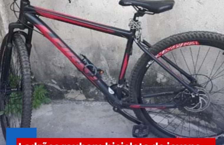 Ladrões roubam bicicleta de jovens no Centro de Ibaté