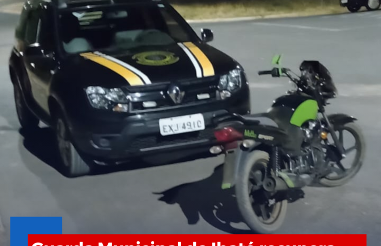 Guarda Municipal de Ibaté recupera moto roubada de São Carlos