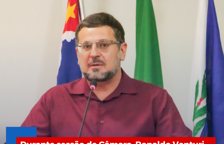 Durante sessão da Câmara, Ronaldo Venturi agradece mais uma vez ao povo de Ibaté pela oportunidade de governar a cidade