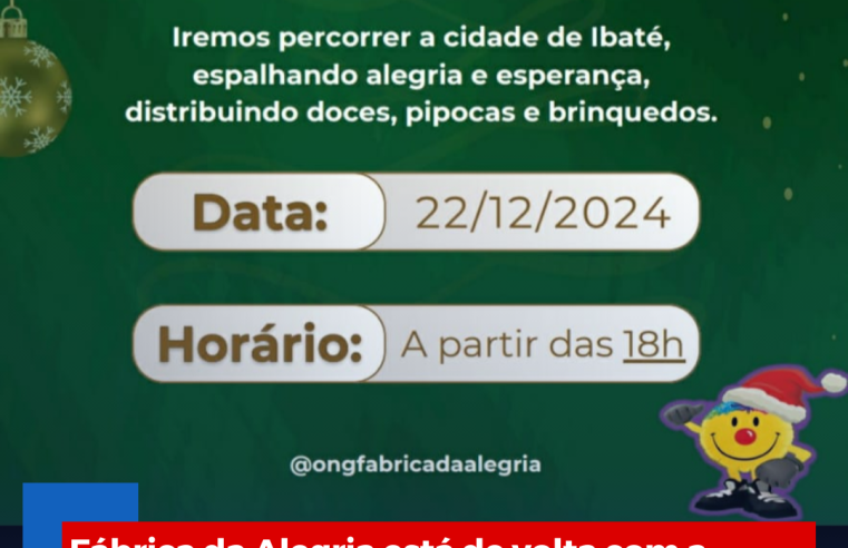 Fábrica da Alegria está de volta com a carreata do Papai Noel e distribuição de brinquedos em Ibaté