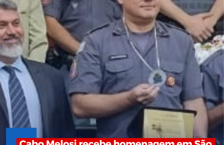 Cabo Melosi recebe homenagem em São Carlos por salvar a vida de bebê em Ibaté