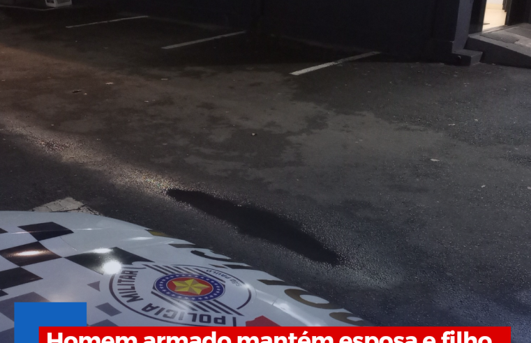 Homem armado mantém esposa e filho reféns e acaba preso em São Carlos