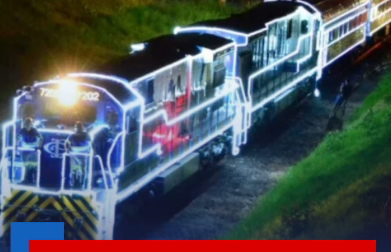 Trem iluminado passa hoje por Ibaté