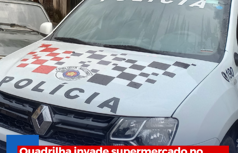 Quadrilha invade supermercado no Jardim Cruzado em Ibaté e leva dinheiro de caixas