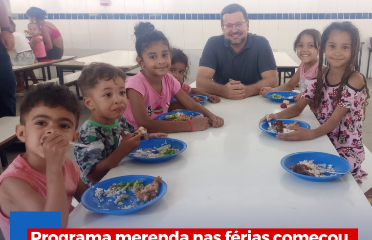Programa Merenda nas férias começou nesta quarta-feira em Ibaté