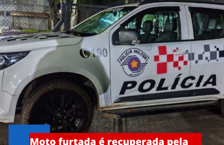 Moto furtada é recuperada pela Força Tática