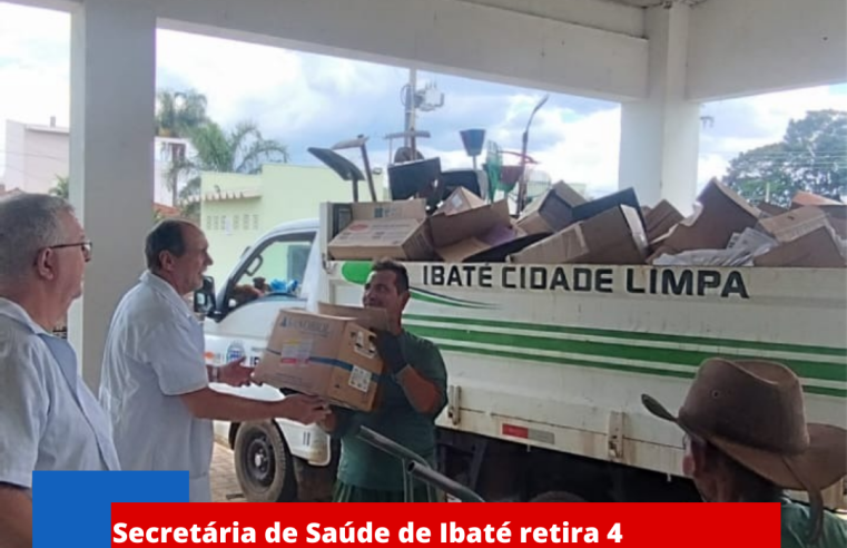 Secretaria de Saúde de Ibaté retira quatro caminhões de material sucateado do Hospital
