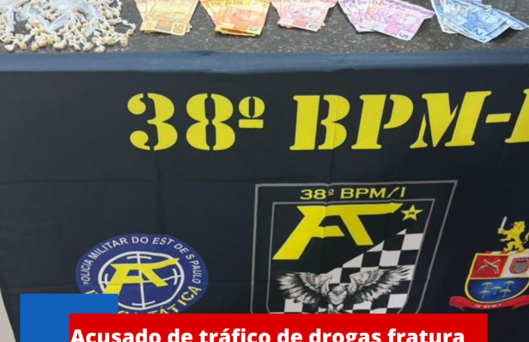 Acusado de tráfico de drogas fratura tornozelos ao tentar fugir da PM