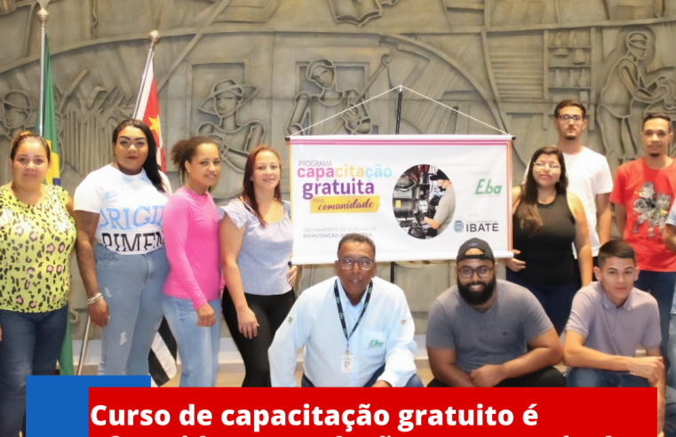 Curso de capacitação gratuito é oferecido a população com o apoio da Prefeitura de Ibaté