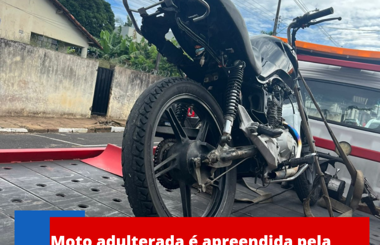 Moto adulterada é apreendida pela Polícia Militar no Jardim Cruzado