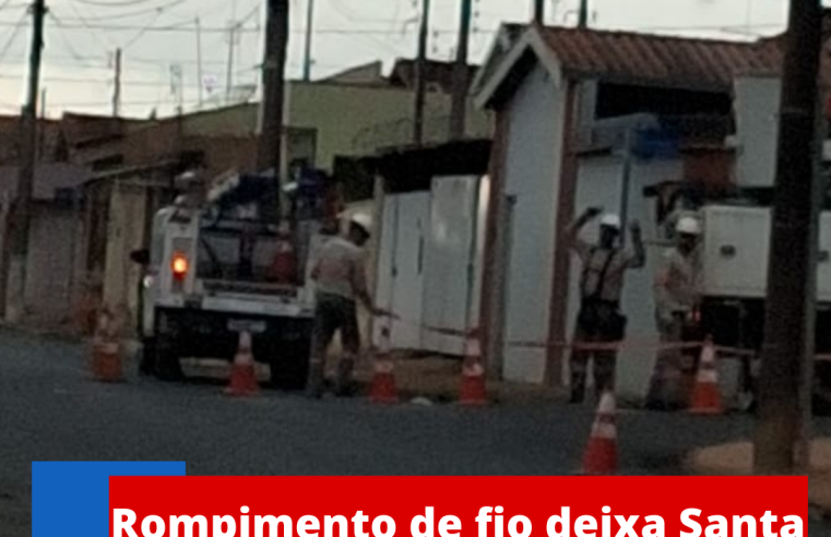 Rompimento de fio deixa Santa Terezinha sem energia
