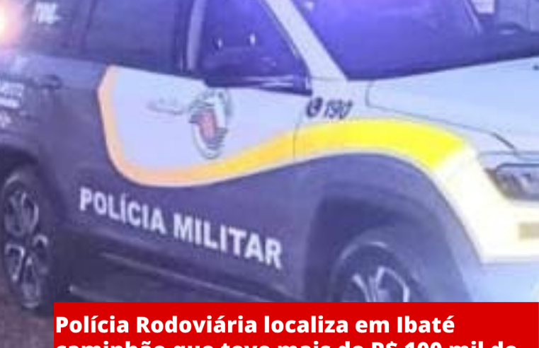 Polícia Rodoviária localiza em Ibaté caminhão que teve mais de R$ 100 mil de carga de colchão roubada