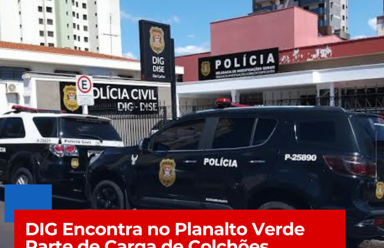 DIG Encontra no Planalto Verde Parte de Carga de Colchões Furtada
