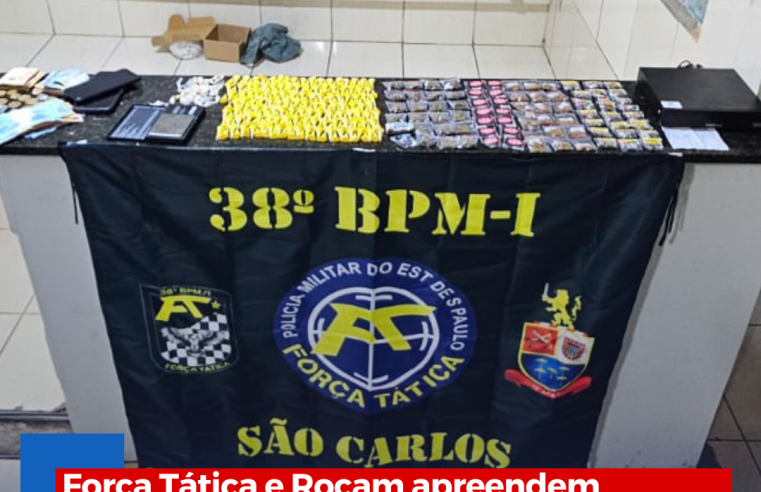 Força Tática e Rocam apreendem grande quantidade de drogas em São Carlos