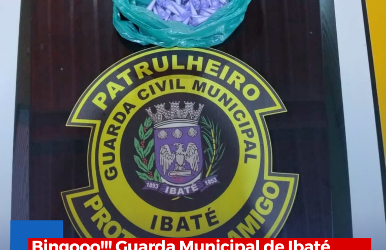 Bingooo!!! Guarda Municipal de Ibaté apreende mais de 50 pinos de cocaína com traficante na Popular