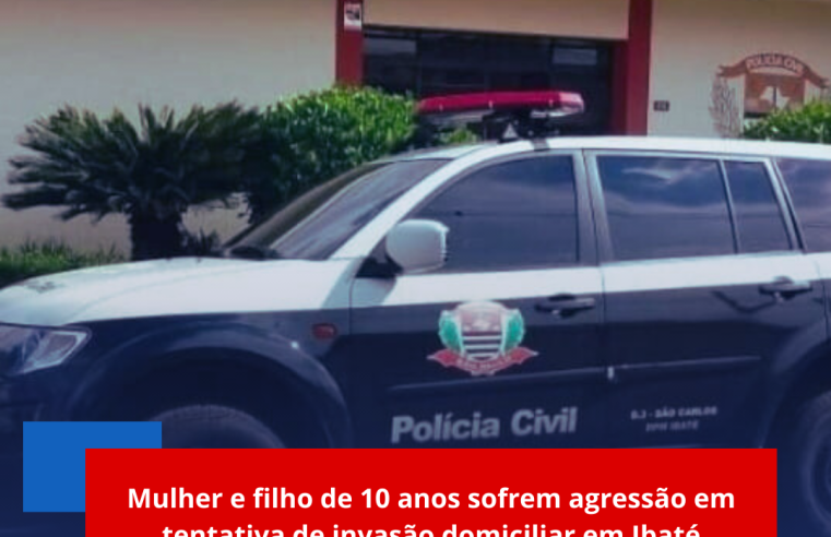 Mulher e filho de 10 anos sofrem agressão em tentativa de invasão domiciliar em Ibaté