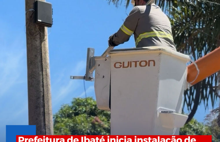 Prefeitura de Ibaté inicia instalação de postes de iluminação no Banco da Terra I