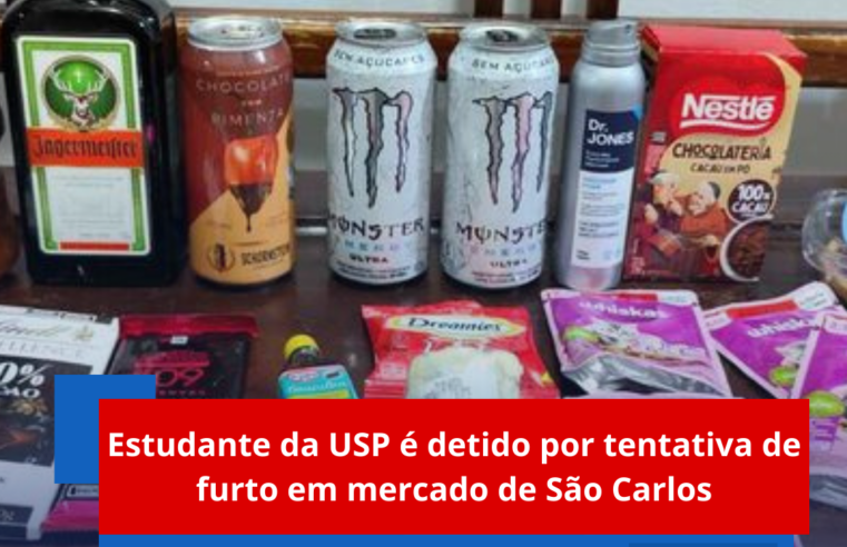 Estudante da USP é detido por tentativa de furto em mercado de São Carlos