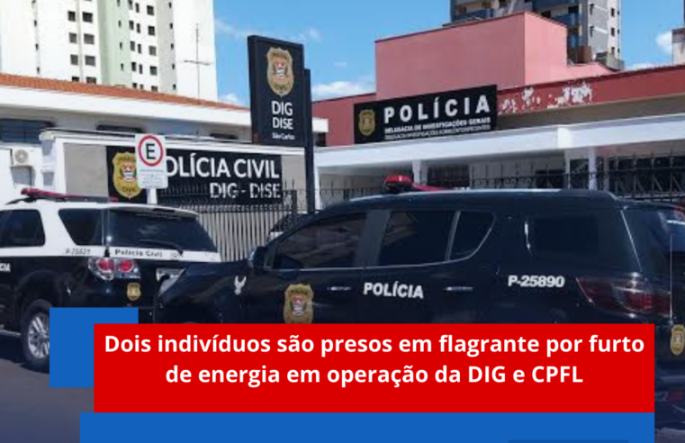 Dois indivíduos são presos em flagrante por furto de energia em operação da DIG e CPFL