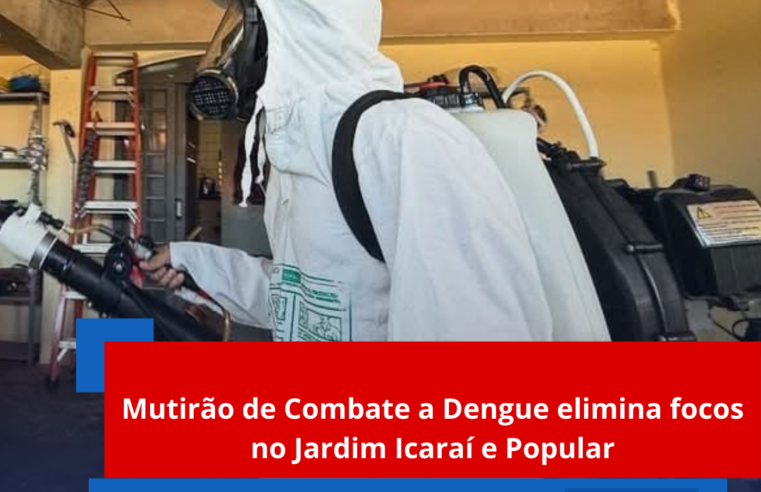 Mutirão de Combate à Dengue elimina focos no Jardim Icaraí e Popular