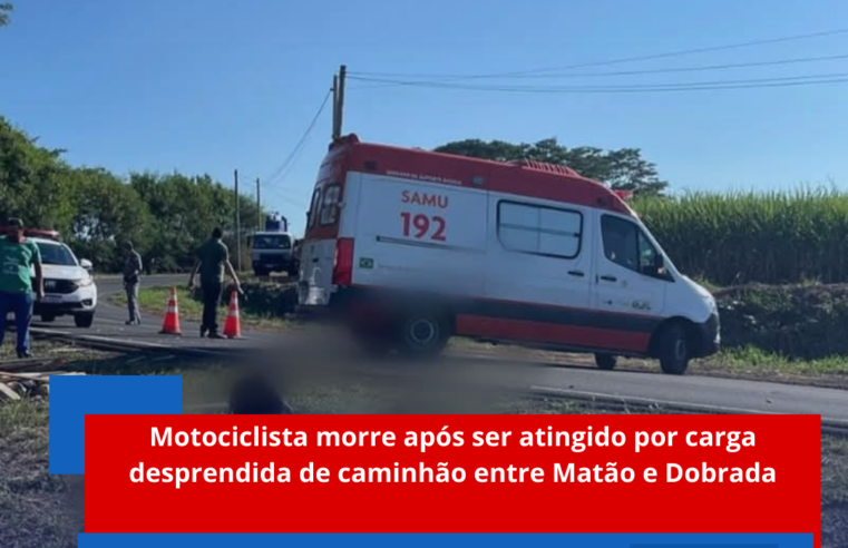 Motociclista morre após ser atingido por carga desprendida de caminhão entre Matão e Dobrada