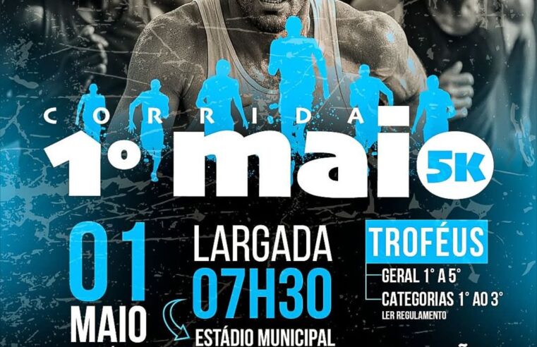 Entrega dos kits para os inscritos na Corrida 1º de Maio será feita na próxima semana