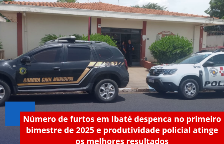 Número de furtos em Ibaté despenca no primeiro bimestre de 2025 e produtividade policial atinge os melhores resultados