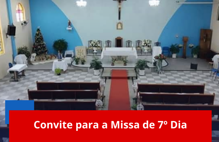 Convite para a Missa de 7º Dia