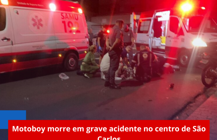 Motoboy morre em grave acidente no centro de São Carlos