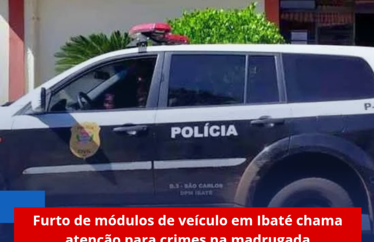 Furto de módulos de veículo em Ibaté chama atenção para crimes na madrugada