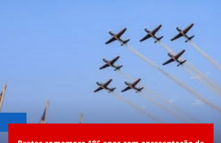 Brotas comemora 186 anos com apresentação da Esquadrilha da Fumaça